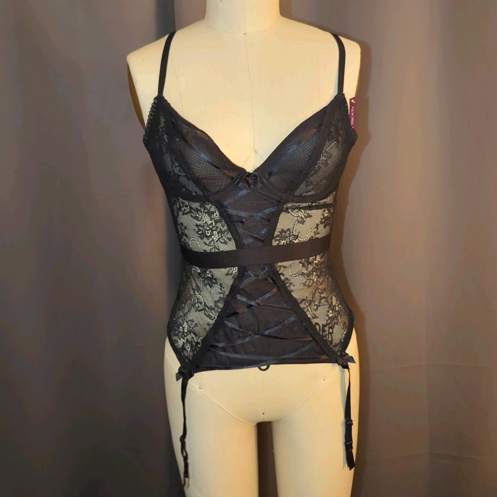 😍32C Bustier with Garter Straps